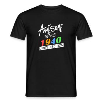 1940 - Jahrgang 1940 - Fantastisch seit 1940 - Männer T-Shirt - Schwarz - Vorne - AI Model Male 178 light (178cm)