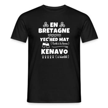 Bretagne, kenavo, je suis Breton - T-shirt homme - noir - Devant - AI Model Male 178 light (178cm)