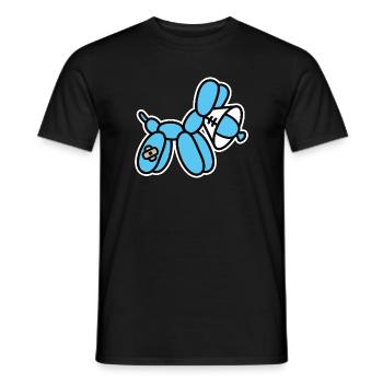 Ballonkünstler Lustige Ballontier Hund Halskragen - Männer T-Shirt - Schwarz - Vorne - AI Model Male 178 light (178cm)