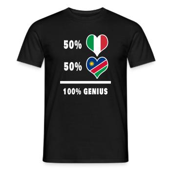 Brilliant Italy and Namibia / Gift - Men's T-Shirt - black - Front - AI Model Male 178 light (178cm)