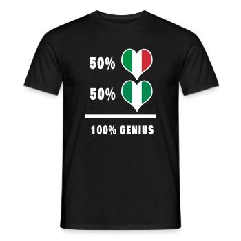 Brilliant Italy and Nigeria / Gift - Men's T-Shirt - black - Front - AI Model Male 178 light (178cm)