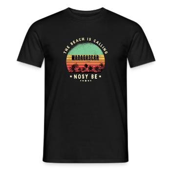 Nosy Be Madagascar beach design - Men's T-Shirt - black - Front - AI Model Male 178 light (178cm)