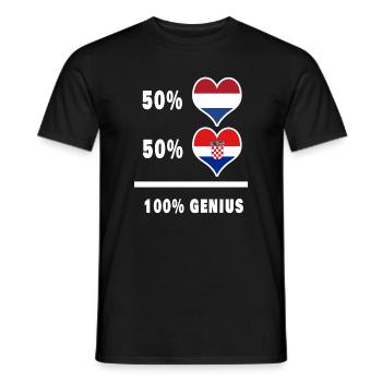 Croatie et Pays-Bas Genial / Cadeau - T-shirt homme - noir - Devant - AI Model Male 178 light (178cm)