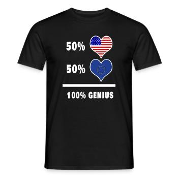 Design de drapeau impressionnant des États-Unis et - T-shirt homme - noir - Devant - AI Model Male 178 light (178cm)