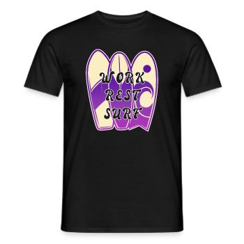 Surfing saying design - Men's T-Shirt - black - Front - AI Model Male 178 light (178cm)