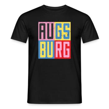 Augsburg Design - Männer T-Shirt - Schwarz - Vorne - AI Model Male 178 light (178cm)