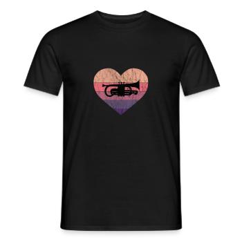 Bläser liebt Kornett und Flügelhorn - Männer T-Shirt - Schwarz - Vorne - AI Model Male 178 light (178cm)