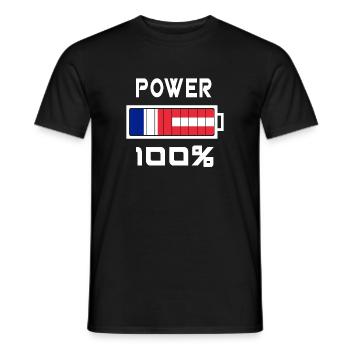 Performance of Nigeria and France 100% - Men's T-Shirt - black - Front - AI Model Male 178 light (178cm)
