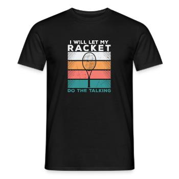 Raquette de tennis amusante pour les amateurs - T-shirt homme - noir - Devant - AI Model Male 178 light (178cm)