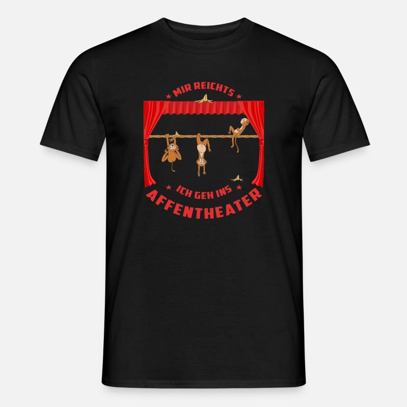 Affentheater - Männer T-Shirt - Schwarz