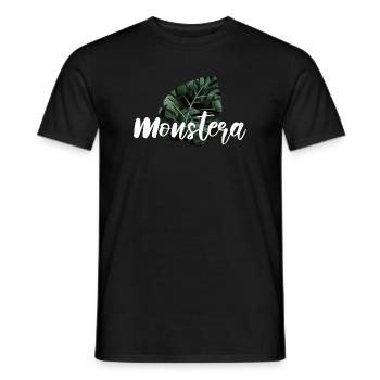 Monstera Fensterblatt Pflanzen Geschenk - Männer T-Shirt - Schwarz - Vorne - AI Model Male 178 light (178cm)