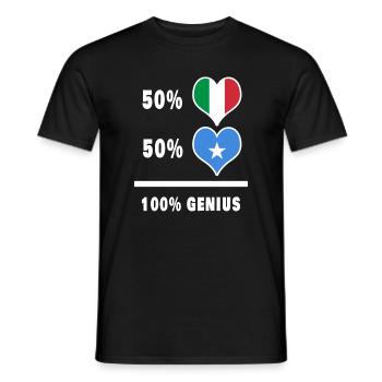Brilliant Italy and Somalia / Gift - Men's T-Shirt - black - Front - AI Model Male 178 light (178cm)