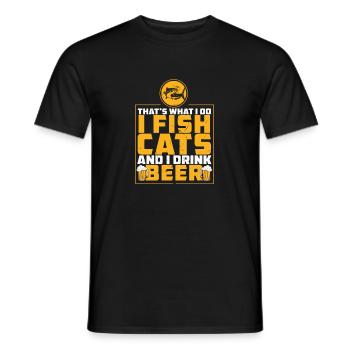 That's What I Do I Fish Funny Catfish Fishing For - Men's T-Shirt - black - Front - AI Model Male 178 light (178cm)
