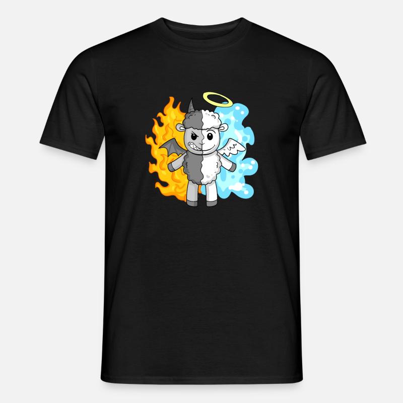 Sheep - Angels and Devils - Men’s T-shirt - black