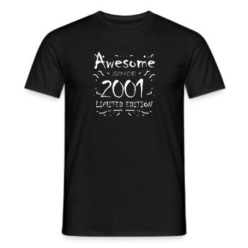 2001 - Jahrgang 2001 - Fantastisch seit 2001 - Männer T-Shirt - Schwarz - Vorne - AI Model Male 178 light (178cm)