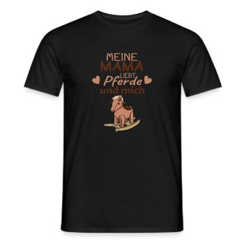 Baby Pferd Reiten Spruch - Männer T-Shirt - Schwarz - Vorne - AI Model Male 178 light (178cm)