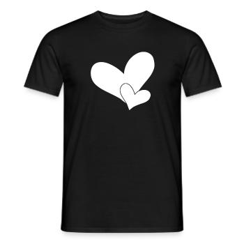 Herz Herze - Männer T-Shirt - Schwarz - Vorne - AI Model Male 178 light (178cm)