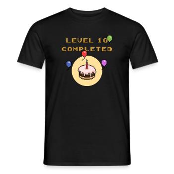 Anniversaire Level 10 - T-shirt homme - noir - Devant - AI Model Male 178 light (178cm)