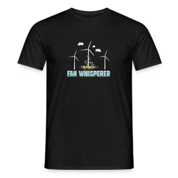 Fan Whisperer Technicien d'éolienne amusant - T-shirt homme - noir - Devant - AI Model Male 178 light (178cm)