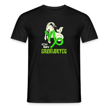 Sternzeichen Horoskop Steinbock Cool Statement - Männer T-Shirt - Schwarz - Vorne - AI Model Male 178 light (178cm)