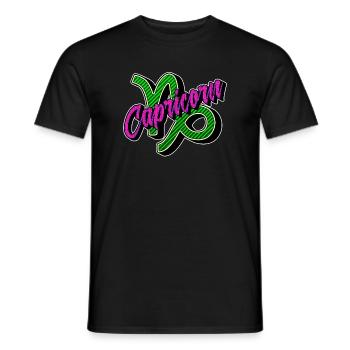 Tierkreiszeichen Himmel Steinbock Horoskop Galaxie - Männer T-Shirt - Schwarz - Vorne - AI Model Male 178 light (178cm)