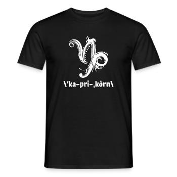 Tierkreis Horoskop Steinbock Galaxie Konstellation - Männer T-Shirt - Schwarz - Vorne - AI Model Male 178 light (178cm)