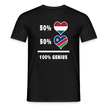 Namibia und die Niederlande Genius / Geschenk - Männer T-Shirt - Schwarz - Vorne - AI Model Male 178 light (178cm)