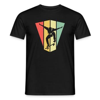 skate skateboarding symbol retro vintage Olli icon - Männer T-Shirt - Schwarz - Vorne - AI Model Male 178 light (178cm)