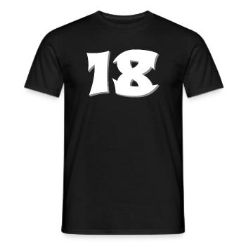 volljährig, 18 schattiert, erwachsen sein - Männer T-Shirt - Schwarz - Vorne - AI Model Male 178 light (178cm)