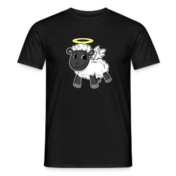 Schaf Engel - Männer T-Shirt - Schwarz - Vorne - AI Model Male 178 light (178cm)