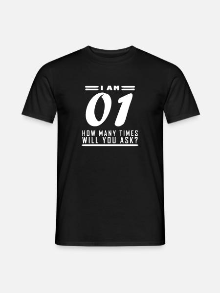 Ich bin 1 – 1. Geburtstag Geschenk - Männer T-Shirt - Schwarz