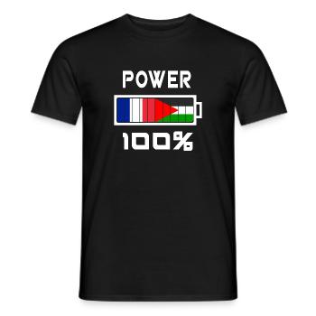 Palestine and France are in power - Men's T-Shirt - black - Front - AI Model Male 178 light (178cm)