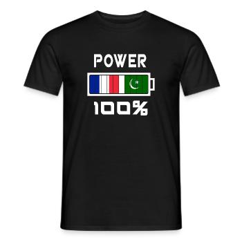 Pakistan and France are in power - Men's T-Shirt - black - Front - AI Model Male 178 light (178cm)