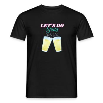 Let's do shots - Funny Drinking Shirt - Männer T-Shirt - Schwarz - Vorne - AI Model Male 178 light (178cm)