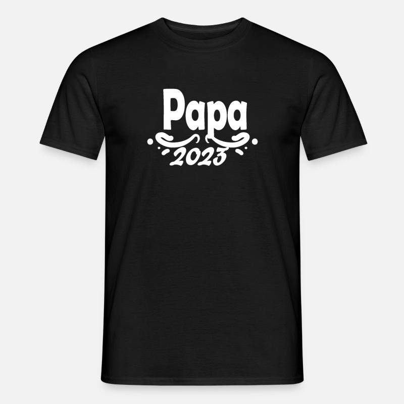 Papa 2023 - Männer T-Shirt - Schwarz