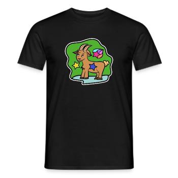 Astronomie Steinbock Sterne Horoskop Himmel - Männer T-Shirt - Schwarz - Vorne - AI Model Male 178 light (178cm)