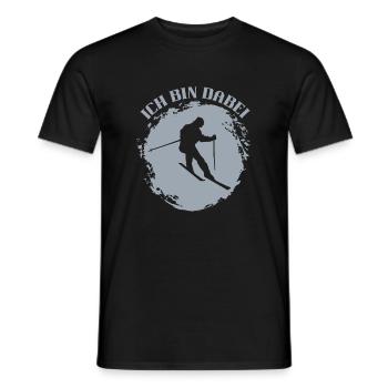 Ich Bin Dabei - Skiing Winter Sports - Männer T-Shirt - Schwarz - Vorne - AI Model Male 178 light (178cm)