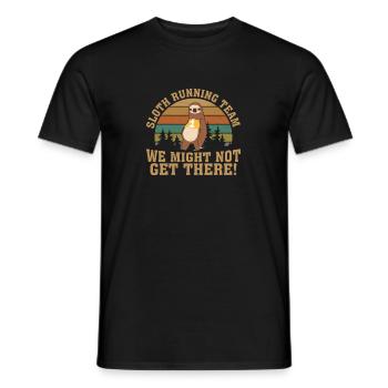 Sloth Running Team Funny Sloth Mode For A - Men's T-Shirt - black - Front - AI Model Male 178 light (178cm)