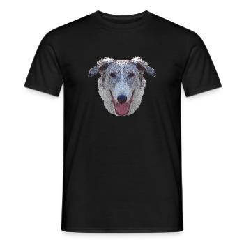 coole hundemotive, Barsoi gesicht - Männer T-Shirt - Schwarz - Vorne - AI Model Male 178 light (178cm)