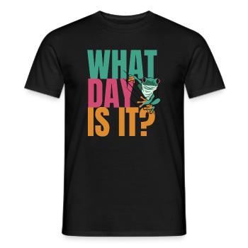 Mercredi mon mème de grenouille Dudes Day - T-shirt homme - noir - Devant - AI Model Male 178 light (178cm)