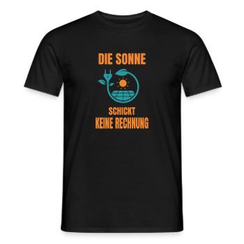 Sonne Keine Rechnung Solaranlage Solarstrom - Männer T-Shirt - Schwarz - Vorne - AI Model Male 178 light (178cm)