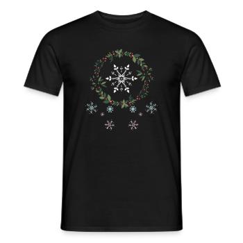 Flocons de neige - T-shirt homme - noir - Devant - AI Model Male 178 light (178cm)