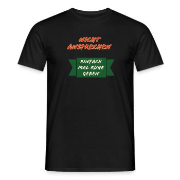 Nicht Ansprechen Ruhe Schild - Männer T-Shirt - Schwarz - Vorne - AI Model Male 178 light (178cm)