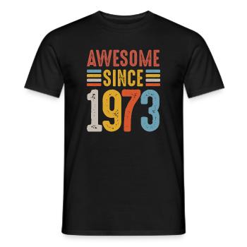 Genial seit 1973 Retro Abzeichen - Männer T-Shirt - Schwarz - Vorne - AI Model Male 178 light (178cm)