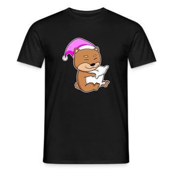 Dog dog breed Shiba Inu - Men's T-Shirt - black - Front - AI Model Male 178 light (178cm)