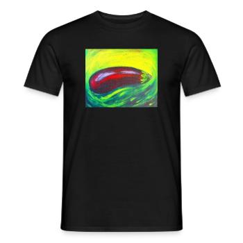 Abstrakte Auberginen Kunst - Männer T-Shirt - Schwarz - Vorne - AI Model Male 178 light (178cm)