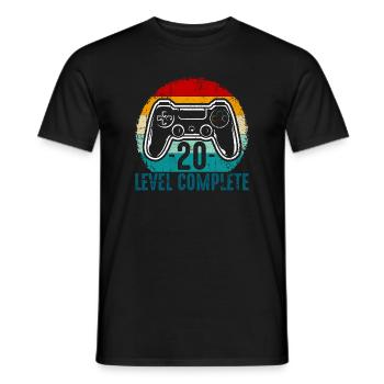 Retro-Controller-Level abgeschlossen - Männer T-Shirt - Schwarz - Vorne - AI Model Male 178 light (178cm)