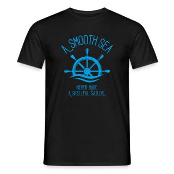 Mer calme, marin habile - T-shirt homme - noir - Devant - AI Model Male 178 light (178cm)