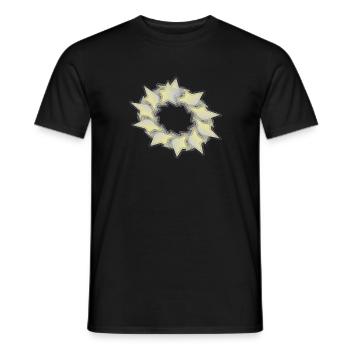 Motif Effet Cercle d’étoiles - T-shirt homme - noir - Devant - AI Model Male 178 light (178cm)