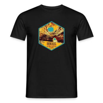 Célèbre Grotte Marine de Benagil, Algarve Portugal - T-shirt homme - noir - Devant - AI Model Male 178 light (178cm)